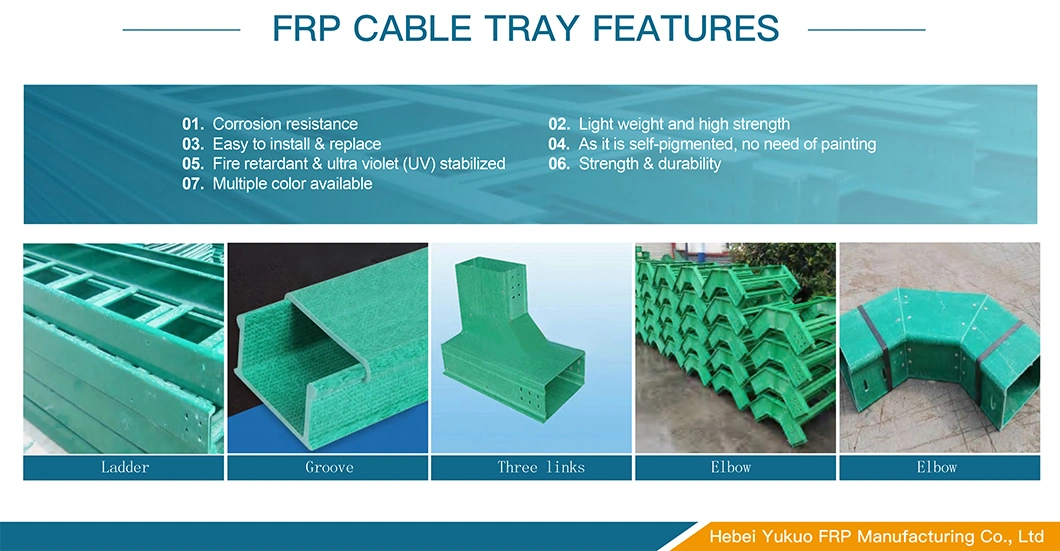 Cost-Effective Solvent Resistant FRP Plastic U Channel Cable Tray