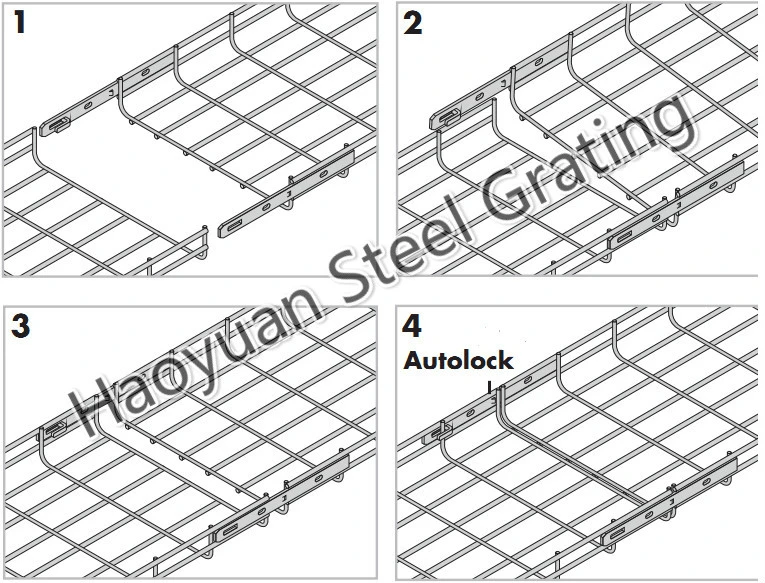 Galvanized Steel Wire Mesh Cable Tray Perforated Ladder Type Cable Tray